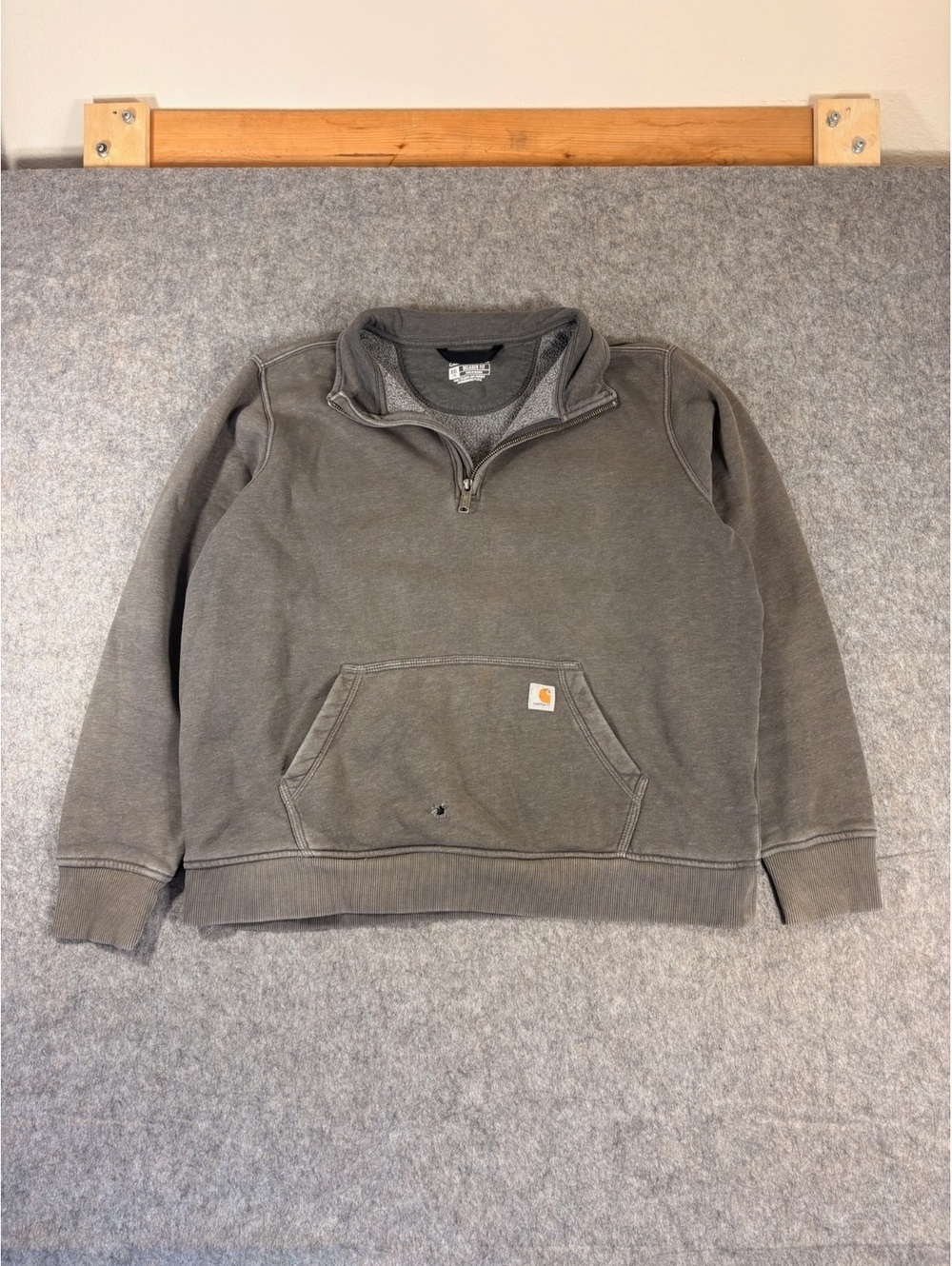 Carhartt gray Relaxed Fit quarter zip sweatshirt size 2xl womens